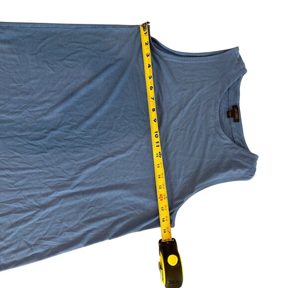 J.Jill Wearever Collection Sleeveless Blue Shift Dress M 95% Rayon 5% Spandex - Picture 9 of 9